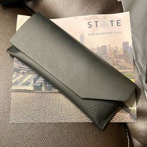 NWOT Eyeglasss case - STATE Optical Co., with polishing cloth